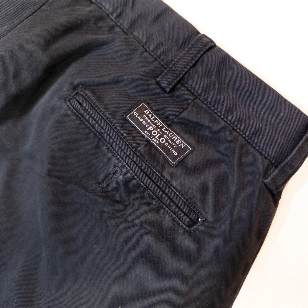 Polo Ralph Lauren Prospect Pant Mens 35x32 Black Vintage Chino W087157